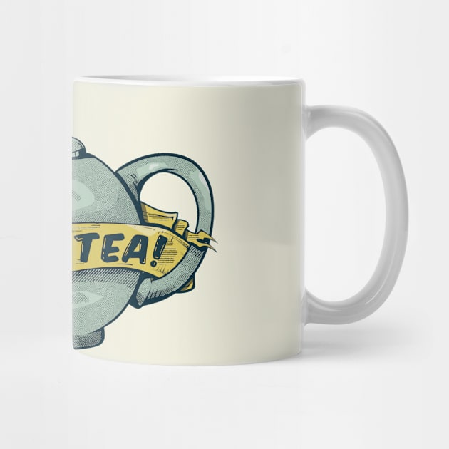 Green teapot for tea lovers by mailboxdisco